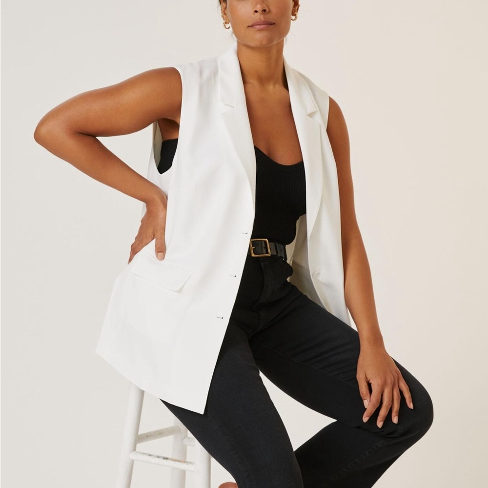 NWOT White Blazer Vest by Anthropologie x Mare Mare